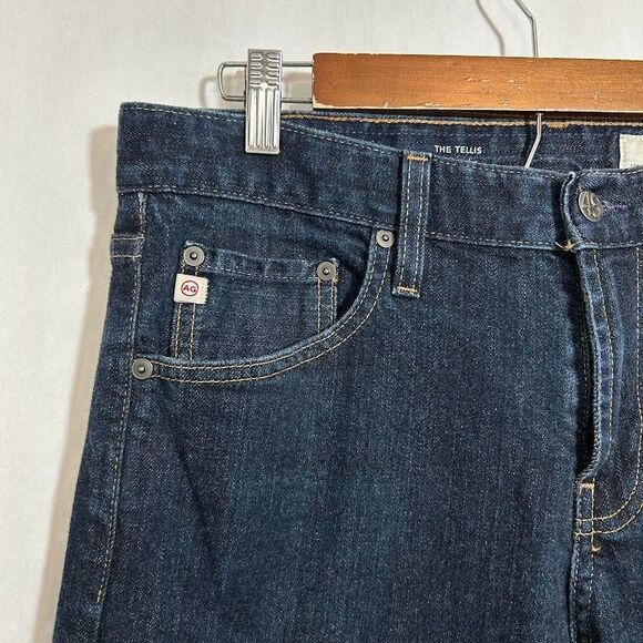 AG Adriano Goldschmied Mens Tellis Modern Slim Leg Jeans Blue 33X34 Cotton Blend - Picture 6 of 9